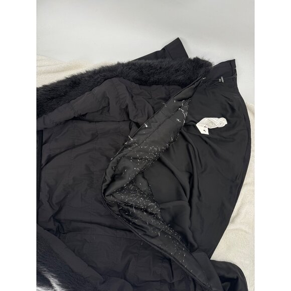 ZARA WOMAN Black Faux Fur Trimmed Winter Coat Full Zip - Picture 11 of 16